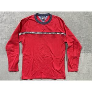 Vtg Mens Medium Tommy Hilfiger Jeans Sport Long Sleeve Cotton Blend Shirt